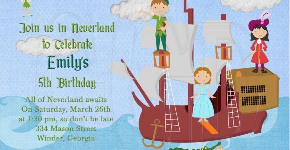 Peter Pan Birthday Party Invitations Peter Pan Invitations Birthday Best Party Ideas