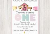 Petting Zoo Birthday Party Invitations Girl Barnyard Birthday Invitation Petting Zoo Invite