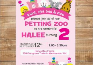 Petting Zoo Birthday Party Invitations Petting Zoo Birthday Invitation Petting Zoo Party Farm Party