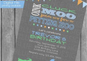 Petting Zoo Birthday Party Invitations Petting Zoo Birthday Party Invitation Bunting Banner Farm