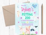 Petting Zoo Birthday Party Invitations Petting Zoo Invitations Farm Birthday Invitation Farm