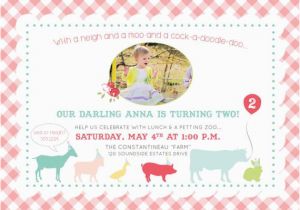 Petting Zoo Birthday Party Invitations Petting Zoo Kids Birthday Invitation Printable by