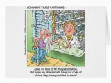 Pharmacist Birthday Card Old Man the Pharmacy Funny Offbeat Cartoon Gifts Zazzle
