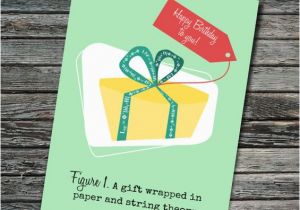 Physics Birthday Card Birthday Science Card Paper and String theory Physics
