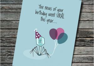 Physics Birthday Card Birthday Viral Bacteriophage Card Biology Chemistry