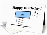 Physics Birthday Card Happy Birthday Physics Mass Spring Damper Illustration Card