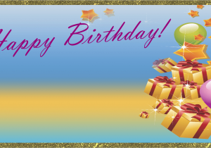 Pictures Of Happy Birthday Banners Happy Birthday Banner Gift Stars Gold Vinyl Banners
