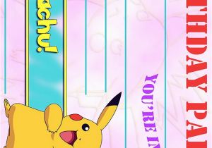 Pikachu Birthday Invitations Pokemon Coloring Pages