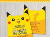 Pikachu Birthday Invitations Pokemon Inspired Birthday Party Invitation Pikachu Character