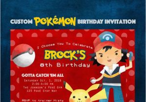 Pikachu Birthday Invitations Pokemon Party Invitation Pikachu Party Gamer 5×7