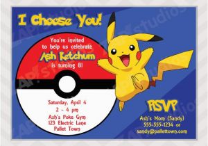 Pikachu Birthday Invitations Pokemon Pikachu Invitation Pokemon Birthday Party by Zapparty