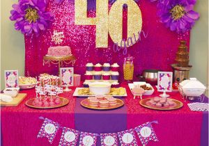 Pink 40th Birthday Decorations 40 Again 40th Birthday Party Celebration Dime Party Diva