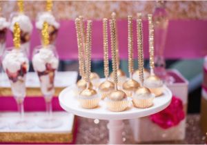 Pink 40th Birthday Decorations Kara 39 S Party Ideas Glamorous Pink Gold 40th Birthday