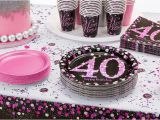 Pink 40th Birthday Decorations Pink Sparkling Celebration 40th Birthday Party Supplies