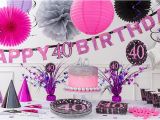 Pink 40th Birthday Decorations Pink Sparkling Celebration 40th Birthday Party Supplies