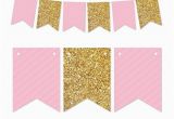 Pink and Gold Happy Birthday Banner Printable Pink and Gold Banner Free Printable Kai 39 S 1st Birthday