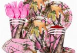 Pink Camo Birthday Decorations Pink Camo Party Standard Tableware Kit Serves 8