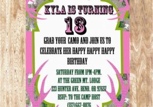 Pink Camo Birthday Invitations Camo Birthday Invitation Best Party Ideas