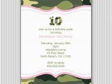 Pink Camo Birthday Invitations Items Similar to Pink and Green Camo Birthday Party