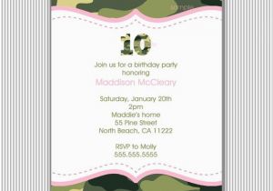 Pink Camo Birthday Invitations Items Similar to Pink and Green Camo Birthday Party