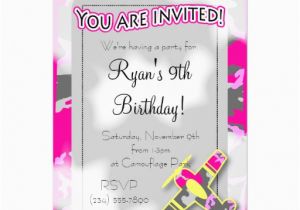 Pink Camo Birthday Invitations Pink Camouflage Airplane Birthday Invitation 5 Quot X 7