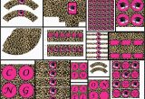 Pink Cheetah Print Birthday Decorations Graduation theme Pink Cheetah Printable Party Package