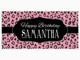 Pink Cheetah Print Birthday Decorations Pink Cheetah Animal Print Birthday Banner Personalized