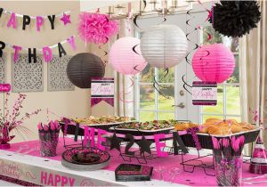 Pink Decorations for Birthday Parties Black Pink Birthday Party Supplies Party City