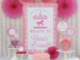 Pink Decorations for Birthday Parties Kara 39 S Party Ideas Pink and Purple Carousel Birthday Party