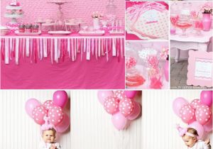 Pink Decorations for Birthday Parties Kara 39 S Party Ideas Pretty In Pink 1st Birthday Party