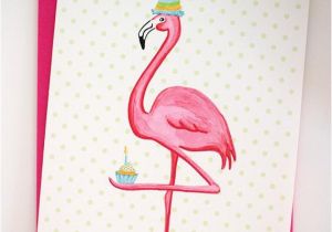 Pink Flamingo Birthday Cards Birthday Greeting Card Pink Flamingo who I Love by