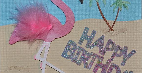 Pink Flamingo Birthday Cards Cricut Flamingo Birthday Card Just4crafters