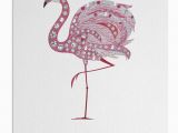 Pink Flamingo Birthday Cards Crystal Flamingo Birthday Card by Anzu