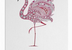 Pink Flamingo Birthday Cards Crystal Flamingo Birthday Card by Anzu