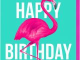 Pink Flamingo Birthday Cards Flamingo Birthday Card Paper Plane