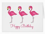 Pink Flamingo Birthday Cards Happy Birthday Pink Flamingo Flamingos Bird Card Zazzle Com