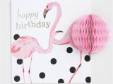 Pink Flamingo Birthday Cards Pom Flamingos Birthday Card Caroline Gardner Uk