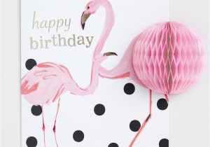 Pink Flamingo Birthday Cards Pom Flamingos Birthday Card Caroline Gardner Uk