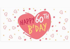 Pink Happy Birthday Banner Walmart Pink Hearts 60th Birthday Banner Walmart Com