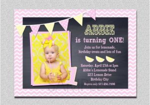 Pink Lemonade Birthday Invitations Lemonade Birthday Invitation Pink Lemonade Chalkboard