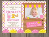 Pink Lemonade Birthday Invitations Pink Lemonade Birthday Invitation Lemonade Stand Birthday