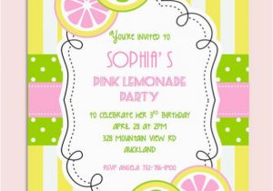 Pink Lemonade Birthday Invitations Pink Lemonade Birthday Party Invitation Personalized Diy