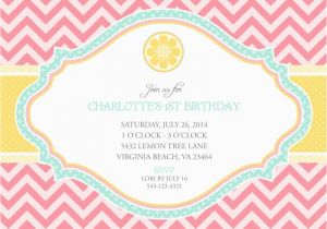 Pink Lemonade Birthday Invitations Pink Lemonade Birthday Party Printable Invitation