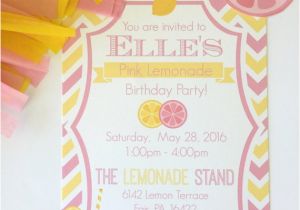 Pink Lemonade Birthday Invitations Pink Lemonade Party Invitation by Celebrate In Detail