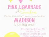 Pink Lemonade Birthday Invitations Pink Lemonade Printable Birthday Invitation Pink by