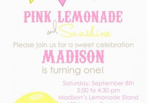Pink Lemonade Birthday Invitations Pink Lemonade Printable Birthday Invitation Pink by