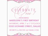 Pink Polka Dot Birthday Invitations First Birthday Pink Polkadot Invitations Paperstyle