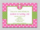 Pink Polka Dot Birthday Invitations Hot Pink Polka Dot Birthday Invitation Polka Dot Birthday