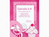 Pink Polka Dot Birthday Invitations Pink Polka Dot Cupcake Birthday Party Invitation Zazzle