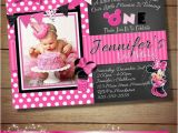 Pink Polka Dot Birthday Invitations Pink Polka Dot Minnie Mouse Invitation Minnie Printable